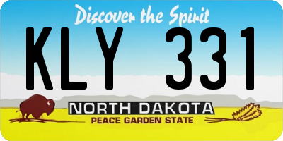 ND license plate KLY331