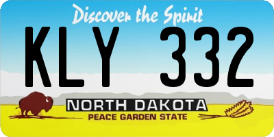 ND license plate KLY332