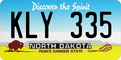 ND license plate KLY335