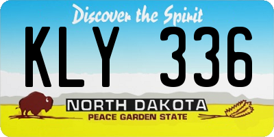 ND license plate KLY336