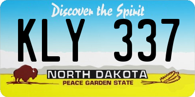 ND license plate KLY337