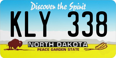 ND license plate KLY338