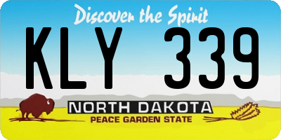 ND license plate KLY339