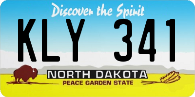 ND license plate KLY341