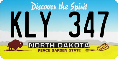 ND license plate KLY347