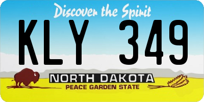 ND license plate KLY349