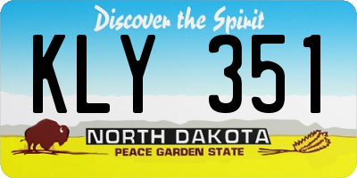 ND license plate KLY351