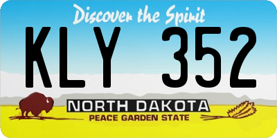 ND license plate KLY352