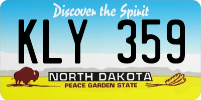 ND license plate KLY359