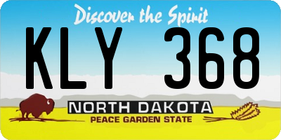 ND license plate KLY368