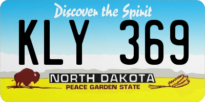 ND license plate KLY369