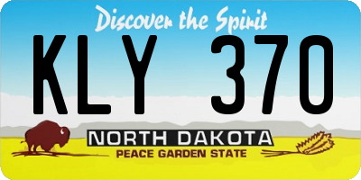 ND license plate KLY370