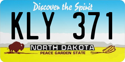 ND license plate KLY371