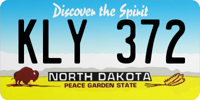 ND license plate KLY372
