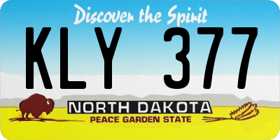 ND license plate KLY377