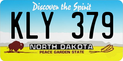 ND license plate KLY379