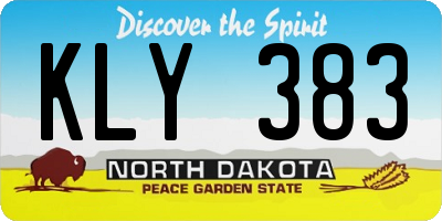 ND license plate KLY383