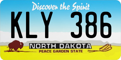 ND license plate KLY386