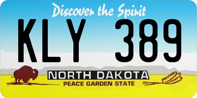 ND license plate KLY389