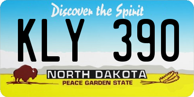 ND license plate KLY390