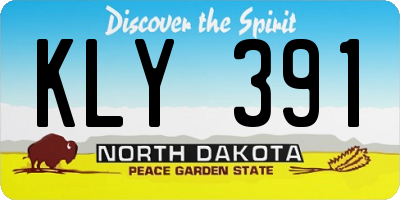 ND license plate KLY391