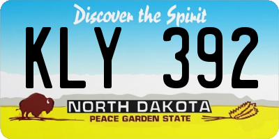 ND license plate KLY392
