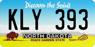 ND license plate KLY393