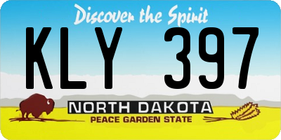 ND license plate KLY397