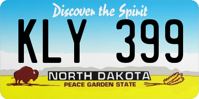 ND license plate KLY399