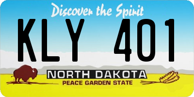ND license plate KLY401