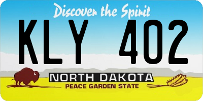 ND license plate KLY402