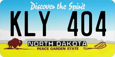ND license plate KLY404