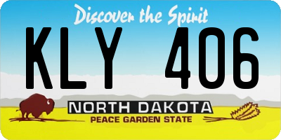 ND license plate KLY406