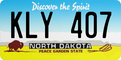 ND license plate KLY407