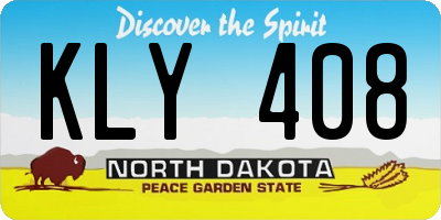 ND license plate KLY408