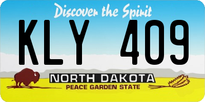 ND license plate KLY409