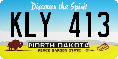 ND license plate KLY413