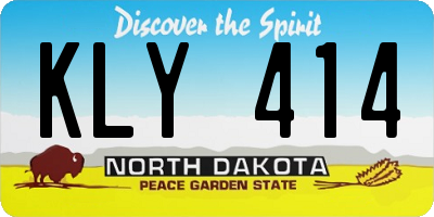 ND license plate KLY414
