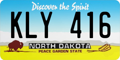 ND license plate KLY416