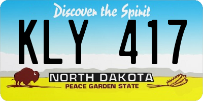 ND license plate KLY417