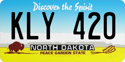 ND license plate KLY420