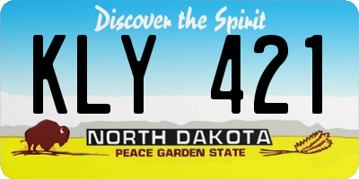ND license plate KLY421