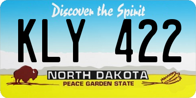 ND license plate KLY422