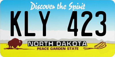 ND license plate KLY423