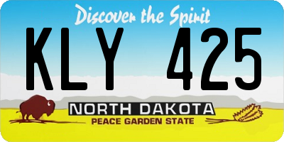 ND license plate KLY425