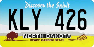 ND license plate KLY426