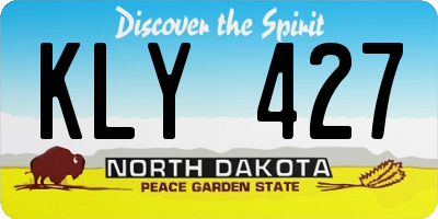 ND license plate KLY427