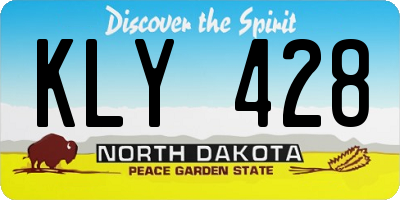 ND license plate KLY428