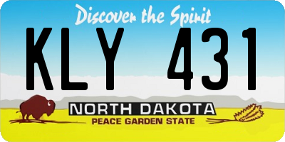 ND license plate KLY431