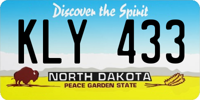ND license plate KLY433